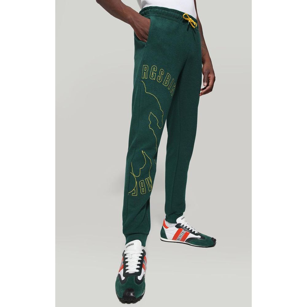 Bikkembergs Green Cotton Joggers (Workout Pants)