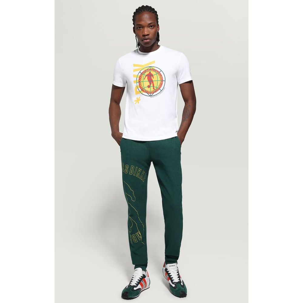 Bikkembergs Green Cotton Joggers (Workout Pants)