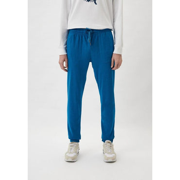 Bikkembergs Light Blue Cotton Casual Pants