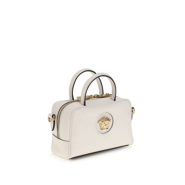 Versace White Calf Leather Bos Taurus Handbag