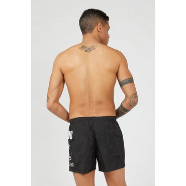 Moschino Black Polyester Swim Shorts