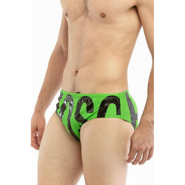 Moschino Green Polyamide Swim Briefs