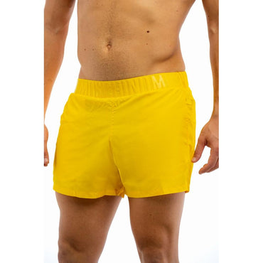 Moschino Yellow Polyester Swim Shorts