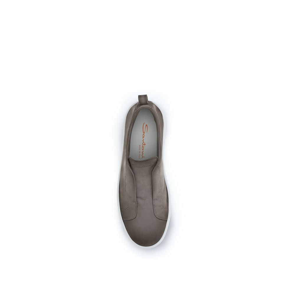 Santoni Beige Rubber Low Top Sneakers