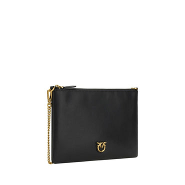 PINKO Black Leather Shoulder Bag