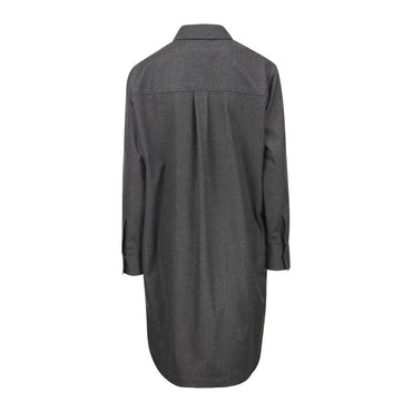 Brunello Cucinelli Gray Wool Casual Dress
