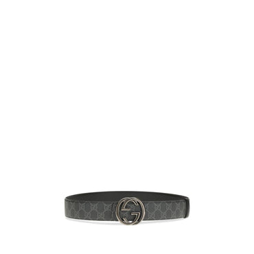 Gucci Black Calf Leather Bos Taurus Regular Belt