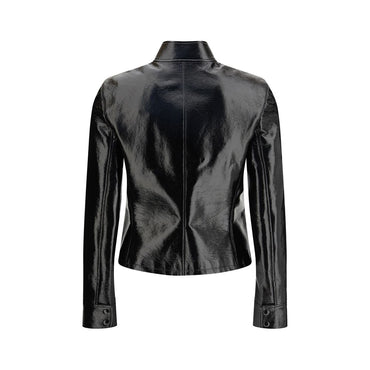 Courrèges Black Cotton Full-Length Jacket