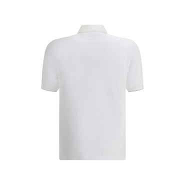 Brunello Cucinelli White Cotton Polo Shirt