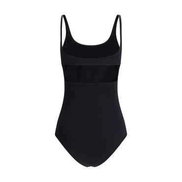Courrèges Black Elastane One-Piece Swimsuit