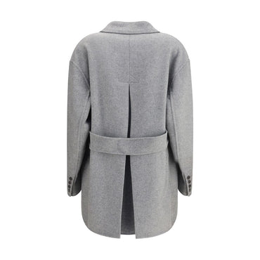 Ermanno Scervino Gray Wool Coat