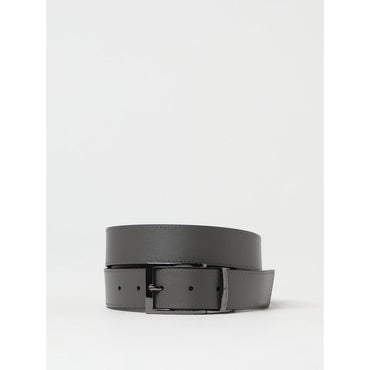 Emporio Armani Black Leather Regular Belt
