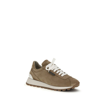 Brunello Cucinelli Beige Rubber Platform Sneakers