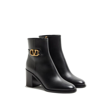 Valentino Garavani Black Calfskin Ankle Boots