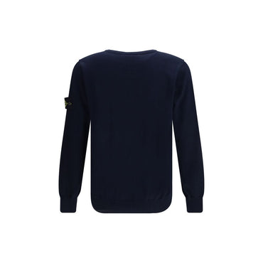 Stone Island Blue Cotton Sweatshirt