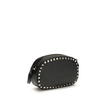 Valentino Garavani Black Calf Leather Bos Taurus Shoulder Bag