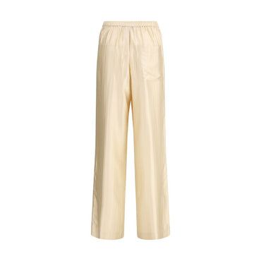 Loulou De Saison Cream Viscose Casual Pants