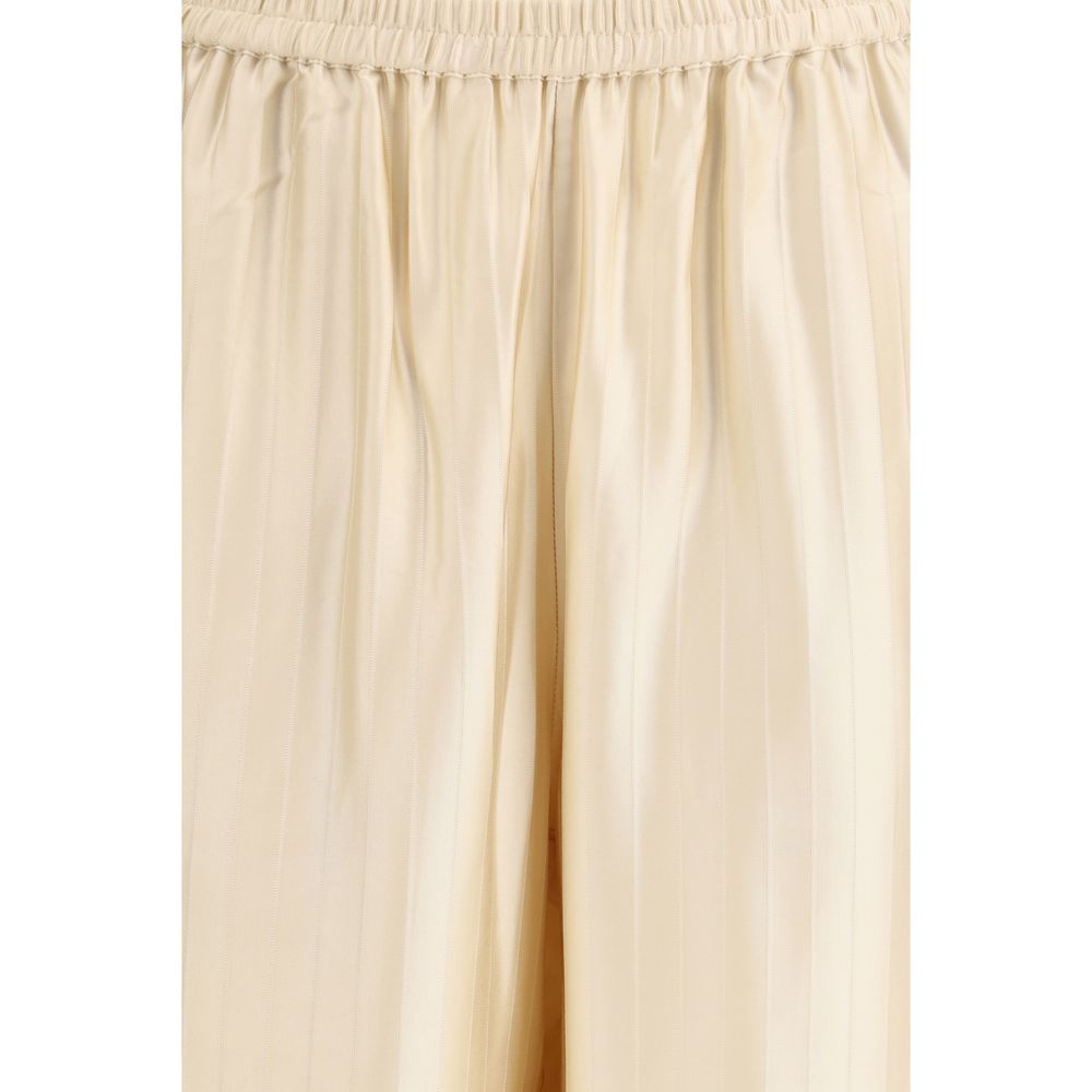 Loulou De Saison Cream Viscose Casual Pants