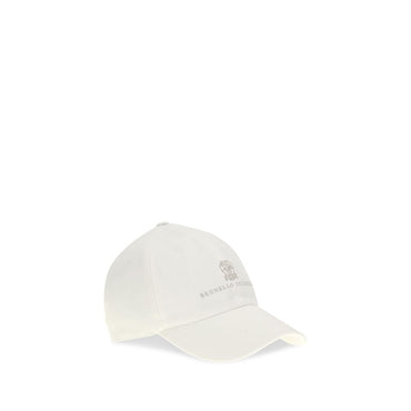 Brunello Cucinelli White Cotton Cap (Baseball Hat)