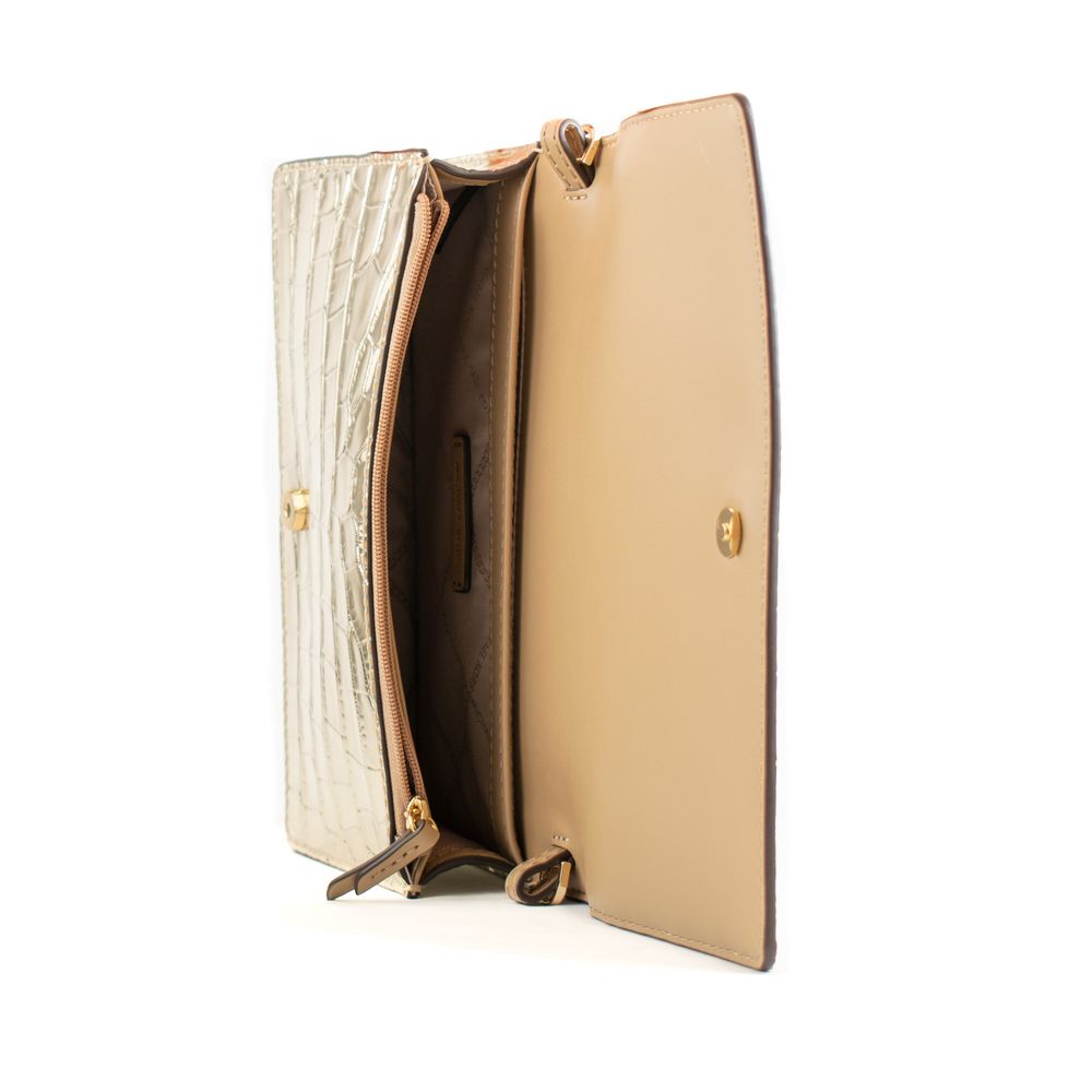 Michael Kors Gold Leather Crossbody Bag