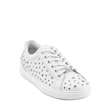Jimmy Choo White Calfskin Low Top Sneakers