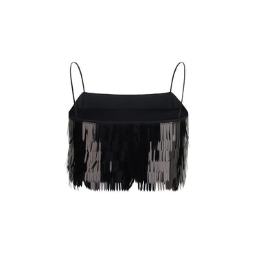 Self-Portrait Black Polyester Top