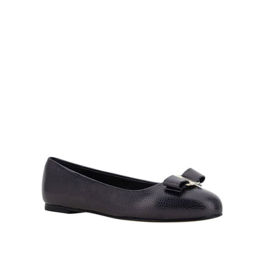 Salvatore Ferragamo Black Calfskin Ballet Flats
