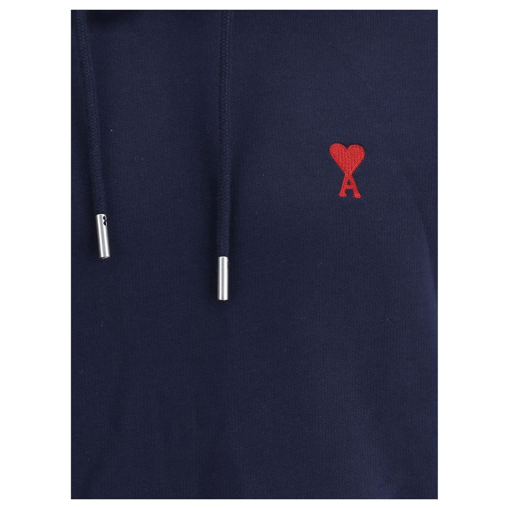 Ami Paris Blue Cotton Sweatshirt