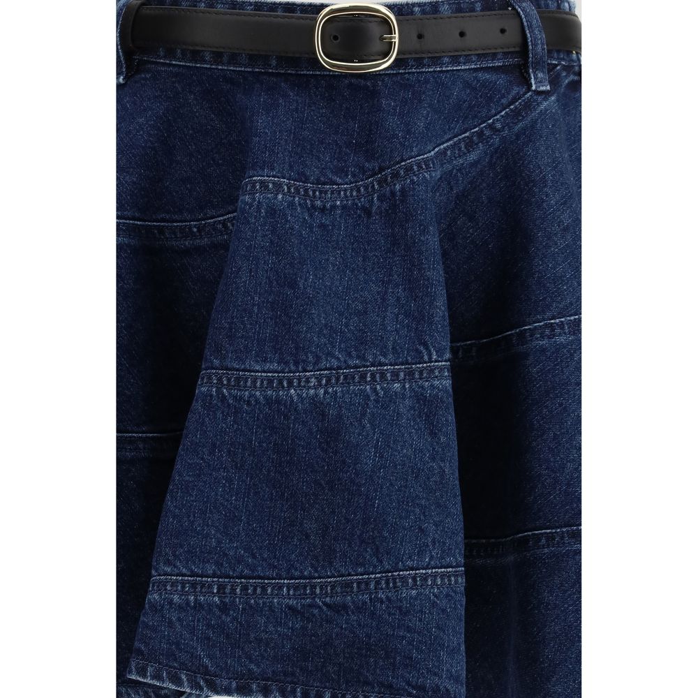 Self-Portrait Blue Denim Skirt