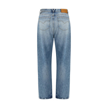 Versace Light Blue Cotton Jeans Denim