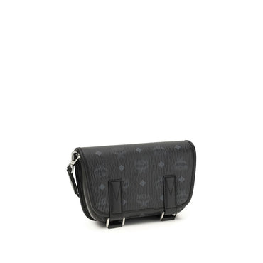 MCM Black Fabric Shoulder Bag