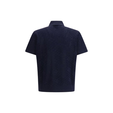 Burberry Blue Wool Polo Shirt