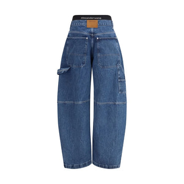 Alexander Wang Blue Cotton High-Waisted Jean