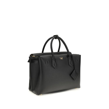 MCM Black Calf Leather Bos Taurus Shoulder Bag