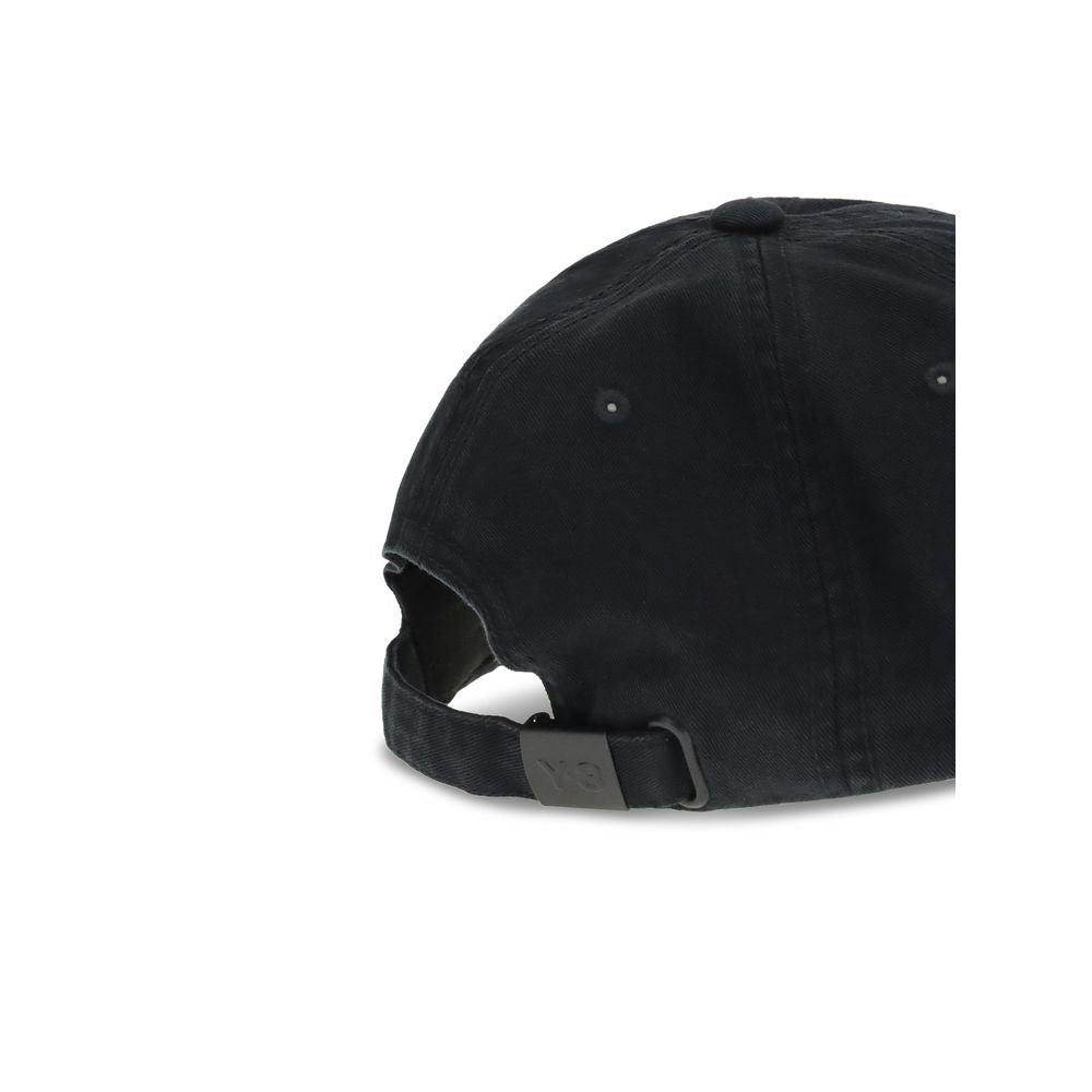 Y-3 Black Cotton Cap (Baseball Hat)