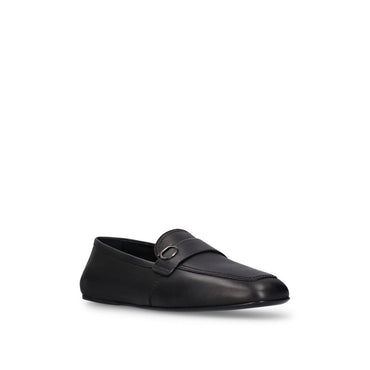 Salvatore Ferragamo Brown Calfskin Slip-On Loafers