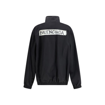 Balenciaga Black Cotton Shell Jacket
