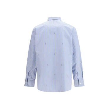 Gucci Light Blue Cotton Pattern Shirt