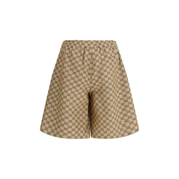 Gucci Beige Linen Bermuda Shorts