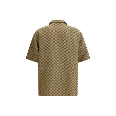 Gucci Beige Linen Shortsleeve Shirt