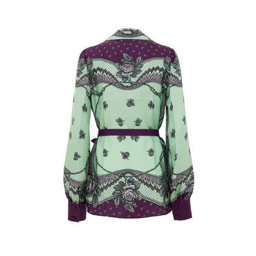 Gucci Green Silk Pattern Shirt