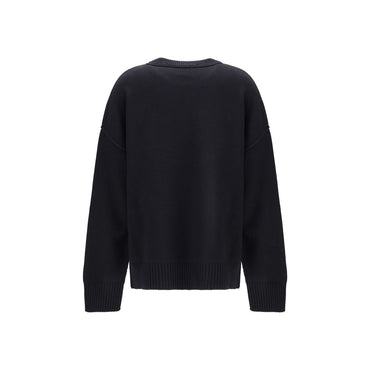 Ami Paris Black Fleece Wool Sweatshirt