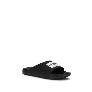 Givenchy Black Rubber Slippers
