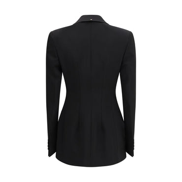 Max Mara Black Fleece Wool Blazer