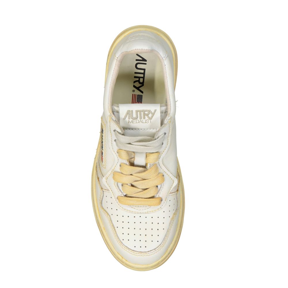 Autry White Leather Low Top Sneakers