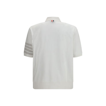 Thom Browne White Cotton Polo Shirt