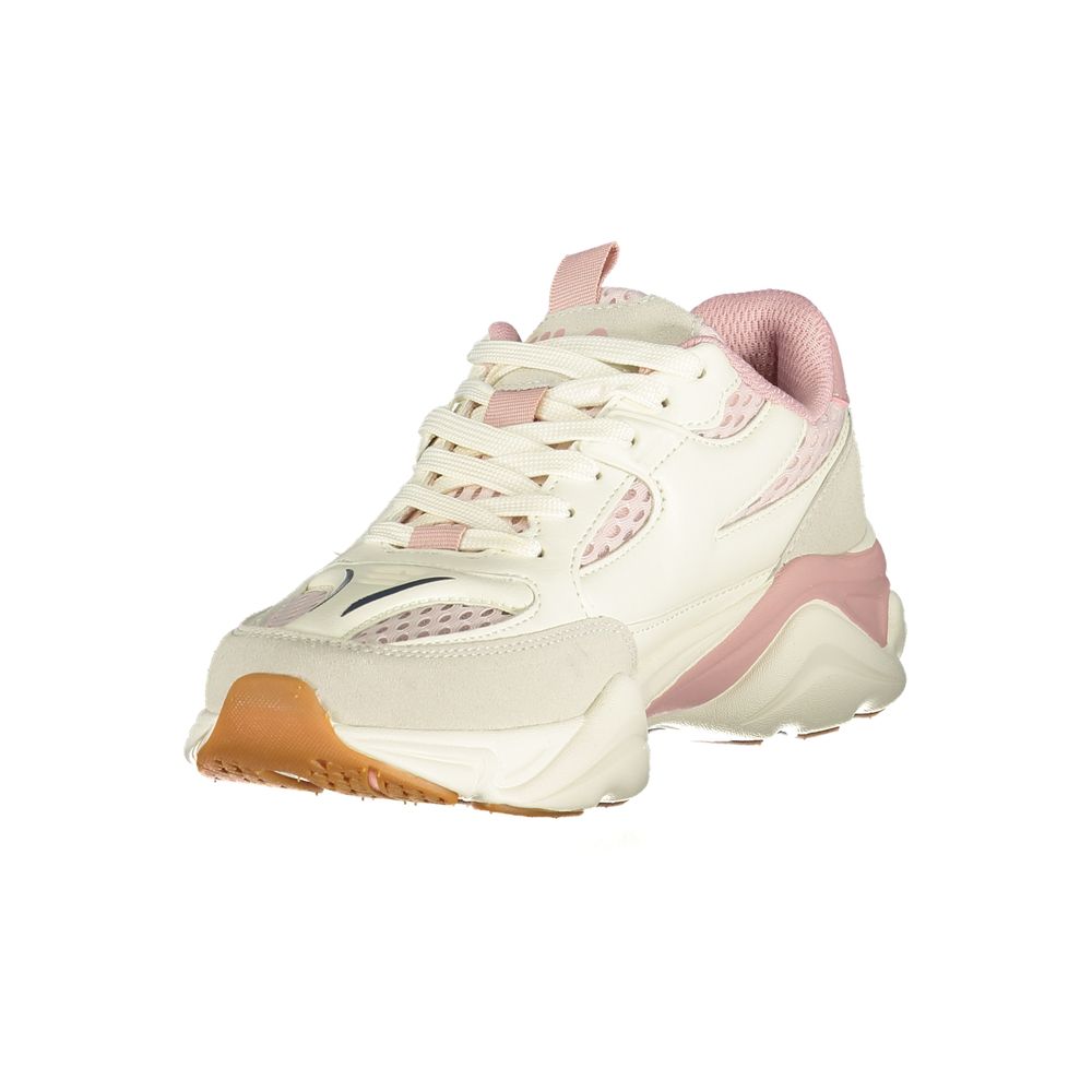 Fila White Polyester Athletic Sneakers