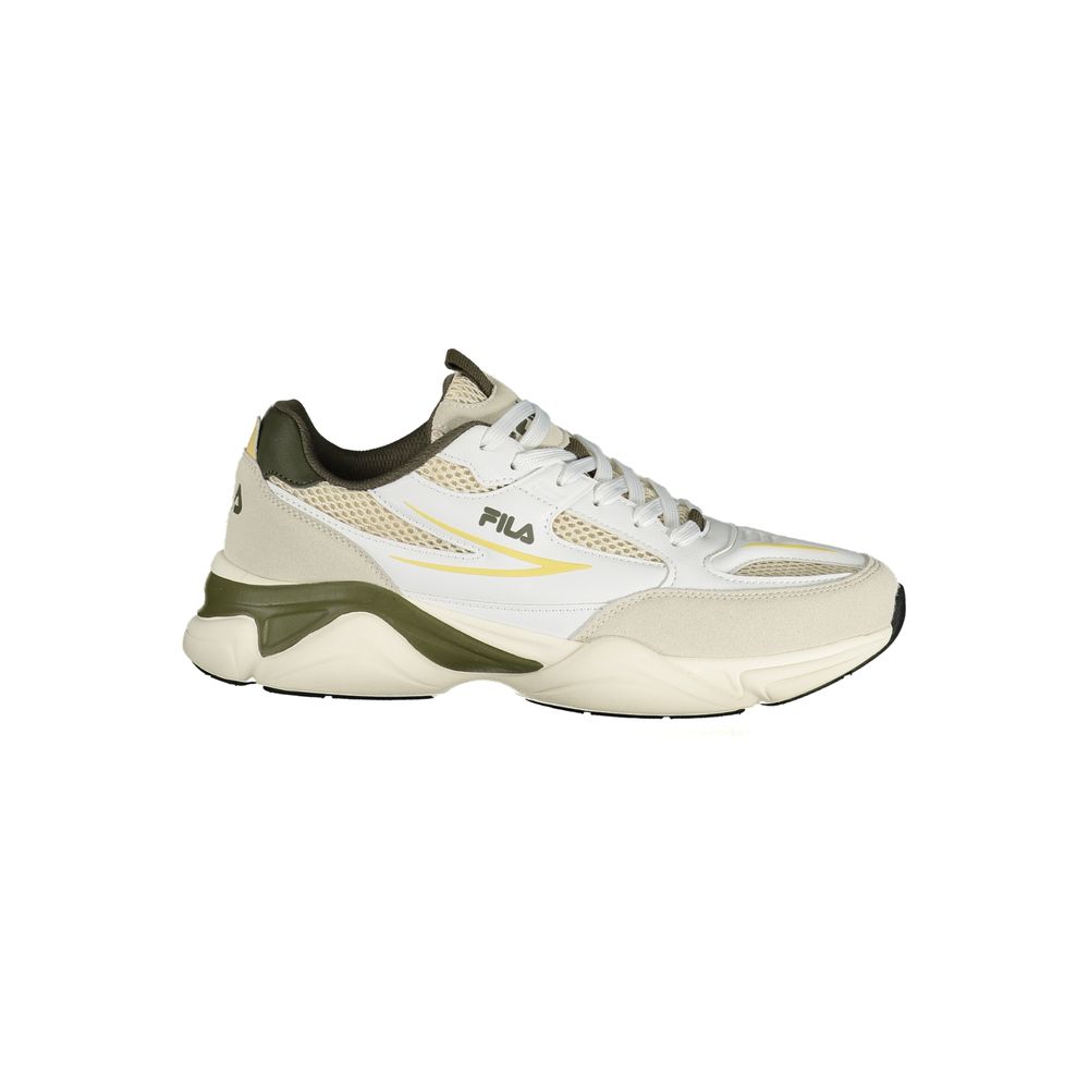 Fila White Polyester Athletic Sneakers