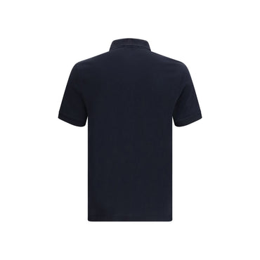 Stone Island Blue Cotton Polo Shirt