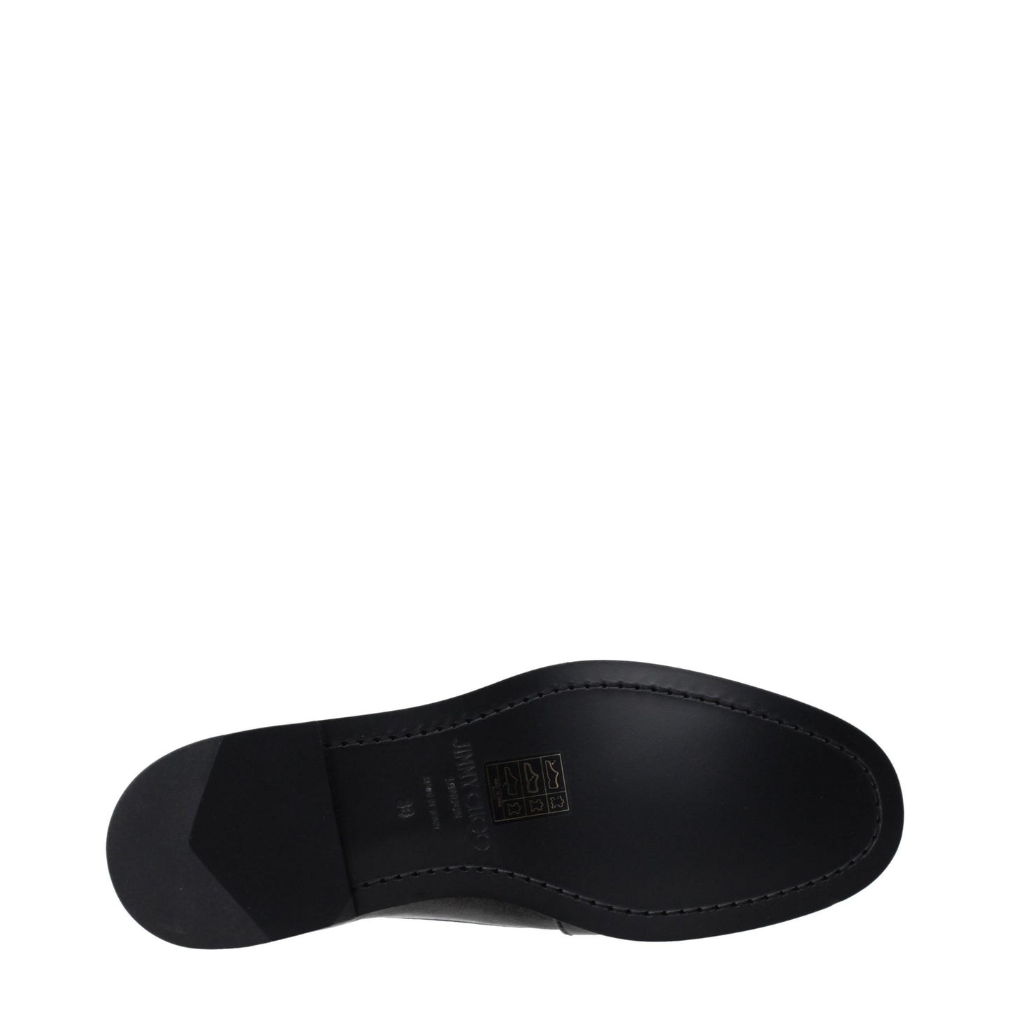 Jimmy Choo Black Leather Slip-On Loafers